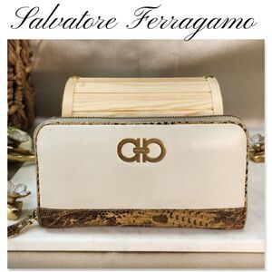 Authentic Salvatore Ferragamo Long Wallet WITH COA